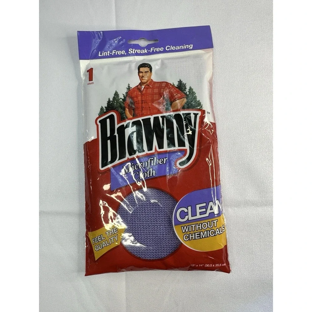 Brawny Microfiber Cleaning Cloth – Lint-Free, New